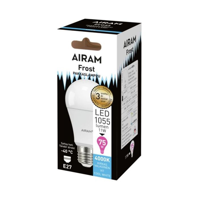 AIRAM LED PAKKASLAMPPU OPAALI 10,5W, E27 1055 LM, 25 000H, 4000K
