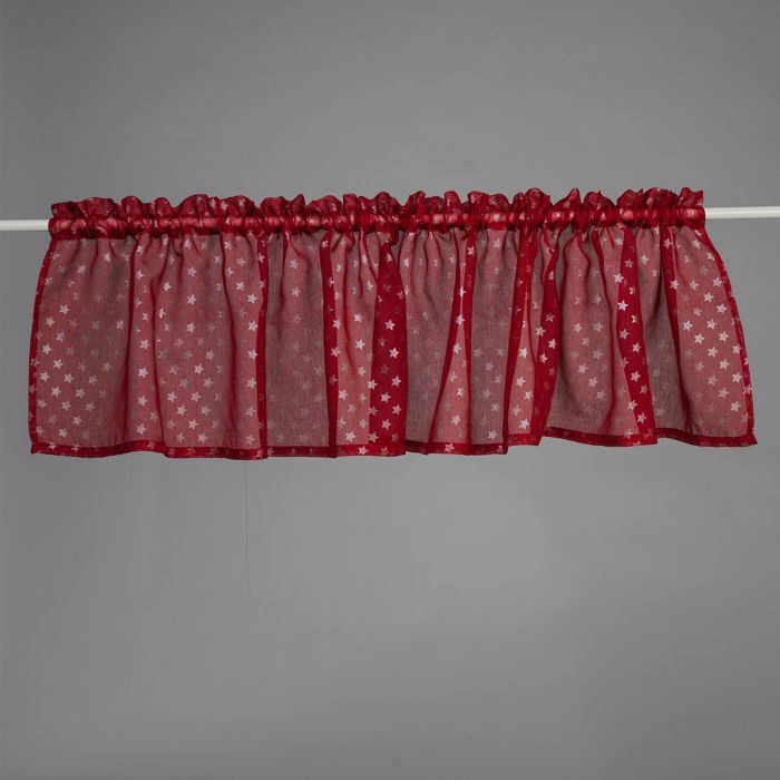 NOBLE HOUSE VERHOKAPPA STAR 45X250CM PUNAINEN