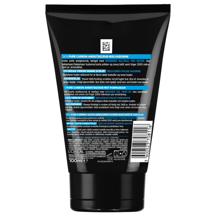 LOREAL MEN EXPERT PURE CARBON KASVOJENKUORINTAVOIDE MUSTAPÄIT 100