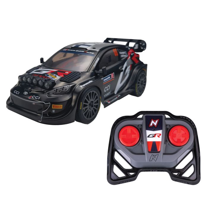 Nikko RC ProTrucks TOYOTA GAZOO Racing DAKAR 2024 MORAES Splash and Dust proof chassis Remote Control Car, 33cm, 2.4GHz Remote Control, 40m Range, 6 Years, Black, 10563, USB Rechargeable