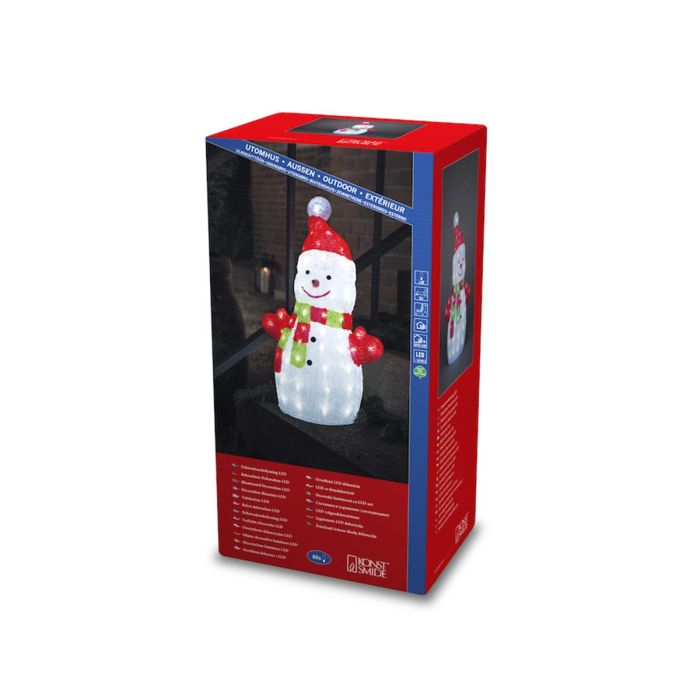 KONSTSMIDE AKRYYLILUMIUKKO 50 CM, 88 VALKOINEN LED