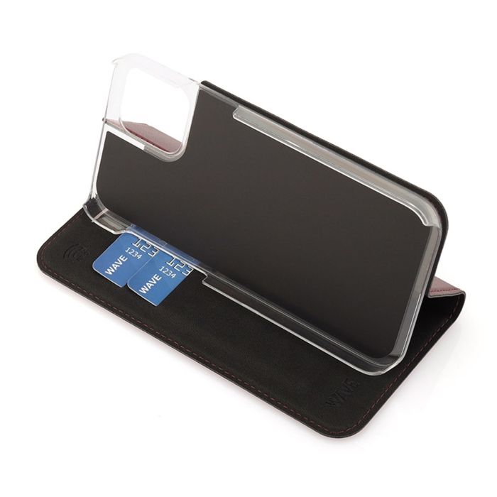 WAVE BOOK CASE, APPLE IPHONE 12 PRO / APPLE IPHONE 12, SMOKY SANGRIA