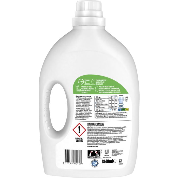 OMO COLOR SENSITIVE PYYKINPESUNESTE 1840ML 1,84 L