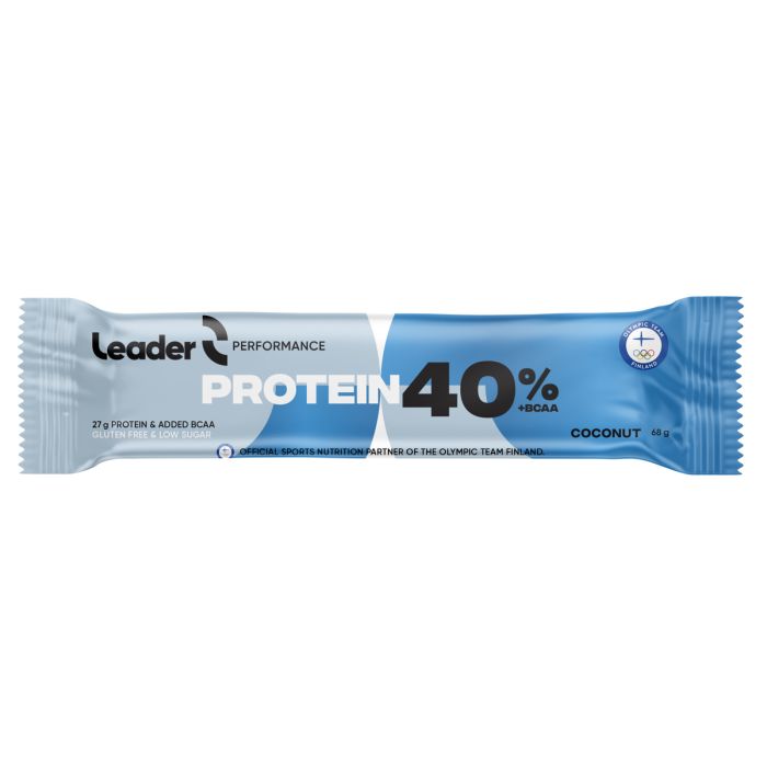 LEADER 40% PROTEIN + BCAA PATUKKA KOOKOS 68 G