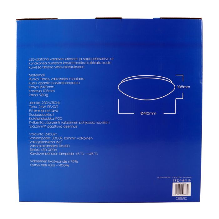 LED ENERGIE LED KATTOVALAISIN (PLAFONDI) 24 W 2400 LM (41 CM)