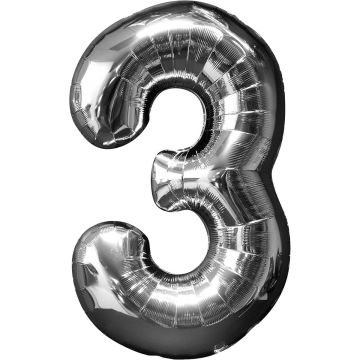 NUMEROFOLIO 3, HOPEANVÄRINEN 66 CM