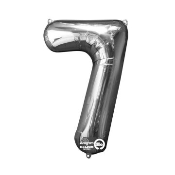 NUMEROFOLIO 7, HOPEANVÄRINEN 66 CM