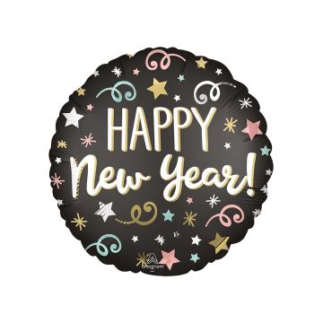 HAPPY NEW YEAR KONFETTISADE FOLIOPALLO