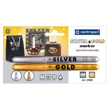 CENTROPEN HUOPAKYNÄ SILVER & GOLD 2690/2KPL B