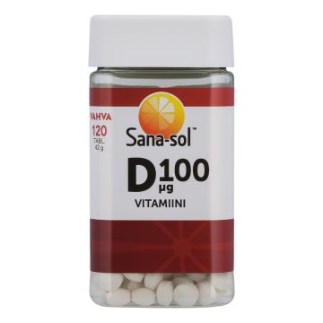 SANA-SOL D-VITAMIINI VAHVA 100MIKROGR. 120 KPL