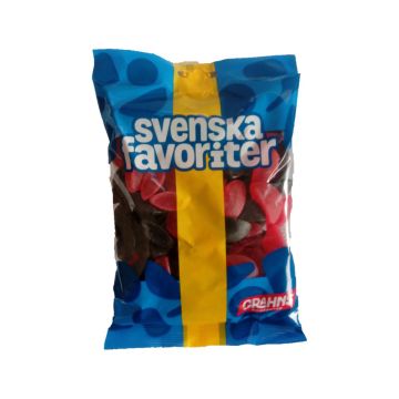 SVENSKA FAVORITER VADELMA- JA LAKRITSAVENEET 400 G