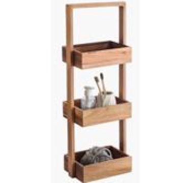 4LIVING  SÄILYTYSHYLLYKKÖ 3 LOKEROLLA AKAASIA 70 CM  