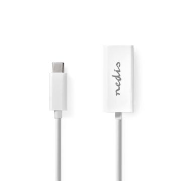 NEDIS ADAPTERI USB-C UROS - RJ45 (8P8C) NAARAS VALKOINEN