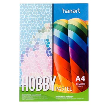 HANART HOBBY PASTEL 180G A4 (5X5=25) ASKARTELUKARTONKILEHTIÖ