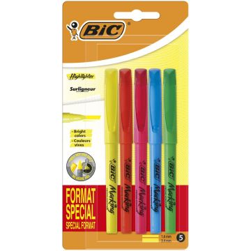 BIC HIGHLIGHTER VÄRILAJITELMA 5KPL