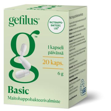 GEFILUS BASIC MAITOHAPPO- BAKTEERIKAPSELI 20 KPL