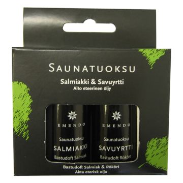 EMENDO SAUNATUOKSUT SALMIAKKI & SAVUYRTTI 2 X 10 ML