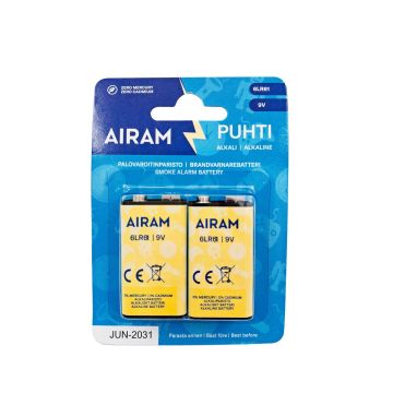 AIRAM PUHTIPARISTO 9V 2-PACK