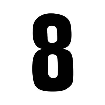 PISLA NUMEROTARRA 8 MUSTA 17CM