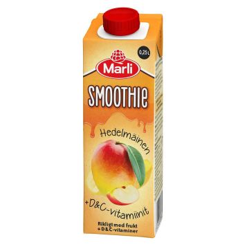 MARLI HEDELMÄINEN SMOOTHIE+ D&C-VITAMIINIT 250 ML