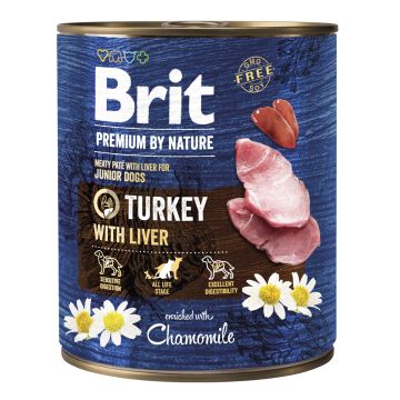 BRIT PREMIUM BY NATURE PATE TURKEY WITH LIVER 800 G
