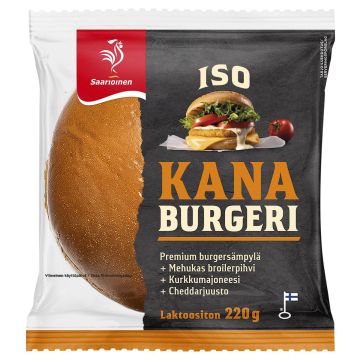 SAARIOINEN ISO KANA BURGERI 220 G