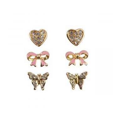 GREAT PRETENDERS BOUTIQUE DAZZLE STUDDED EARRINGS, 3 SETS