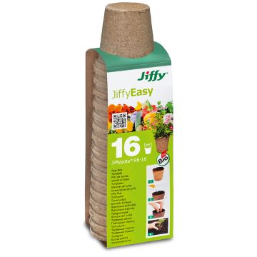 JIFFY TURVERUUKKU JIFFY-POTS R8 8 CM 16 KPL/PKT 16 KPL