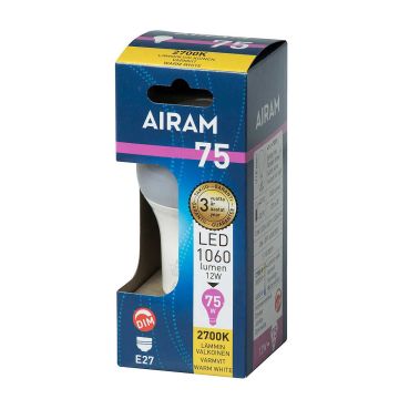 AIRAM LED VAKIOLAMPPU 10,5W E27 1060 LM, HIMMENNETTÄVÄ, 15 000H