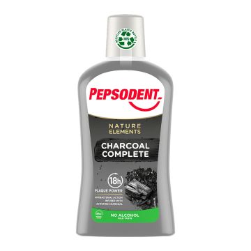 PEPSODENT NATURE ELEMENTS CHARCOAL COMPLETE MOUTHWASH 500 ML