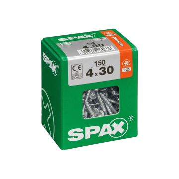 SPAX RUUVI TORX UPPOKANTA, OSAKIERRE WIROX 4X30 L 150KPL