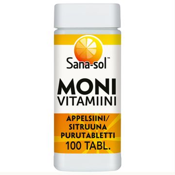 SANA-SOL MONIVITAMIINI PURUTAB APPELSIINI/SITRUUNA 100 KPL