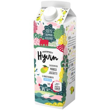 JUUSTOPORTTI HYVIN SOKEROIMATON JOGURTTI MANGO LAKTON 1KG