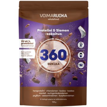 VOIMARUOKA WHOLEFOOD 360 SUKLAA 908 G