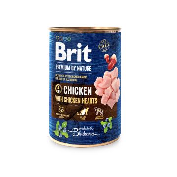 BRIT PREMIUM BY NATURE PATE CHICKEN WITH CHICKEN HEARTS 400 G