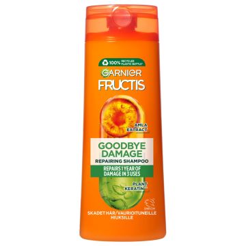 GARNIER FRUCTIS GOODBYE DAMAGE SHAMPOO VAURIOITUNEILLE JA ELOTT 25