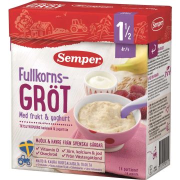 SEMPER TÄYSJYVÄP. HEDELM. JA JOGURTTIA 18KKT 470 G