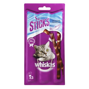 WHISKAS STICKS LOHI 3KPL 18 G
