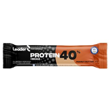 LEADER 40% PROTEIN + BCAA PATUKKA MAAPÄHKINÄVOI 68 G