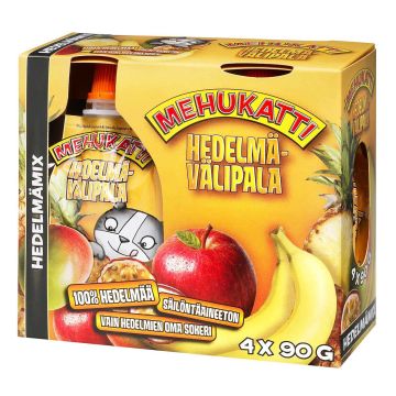 MEHUKATTI HEDELMÄVÄLIPALA HEDELMÄMIX 4-PACK 360 G