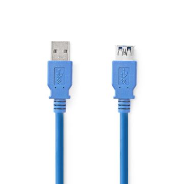 NEDIS USB 3.0 JATKOKAAPELI USB A UROS - USB A NAARAS PYÖREÄ 2 M