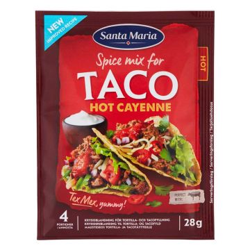 SANTA MARIA TEX MEX TACO SPICE MIX HOT CAYENNE 28 G