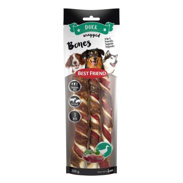 BEST FRIEND BONES 3IN1 PURURULLAT ANKKAFILEELLÄ M/L 25CM 250 G