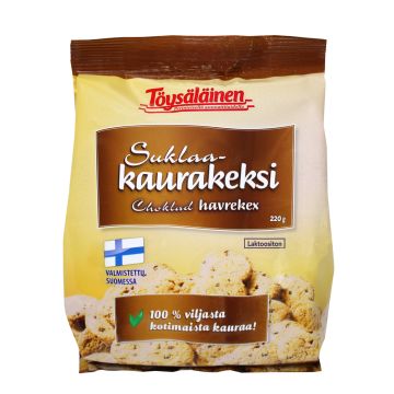 TÖYSÄLÄINEN SUKLAA KAURAKEKSI 100% KAURA 220 G