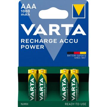 VARTA AKKUPARISTO POWER AAA 1000MAH 4KPL