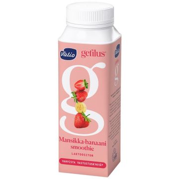 VALIO GEFILUS SMOOTHIE JOGURTTIJUOMA MANSIKKA-BANAANI LAKT