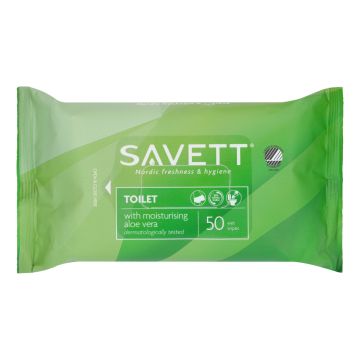 SAVETT TOILET UUDELLEEN SULJETTAVA KOSTEUSPYYHE 50 KPL