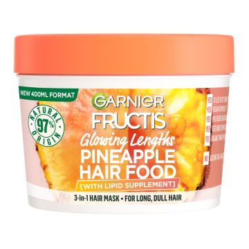 GARNIER FRUCTIS HAIR FOOD PINEAPPLE HIUSNAAMIO PITKILLE HIUKS