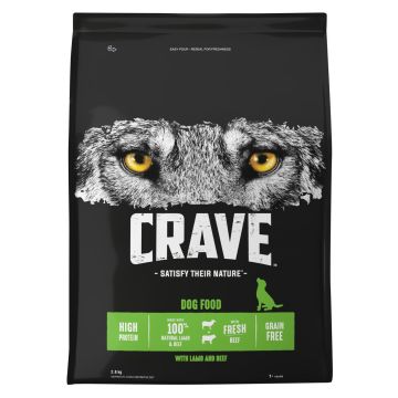 CRAVE KOIRAN TÄYSRAVINTO ADULT LAMMASTA&HÄRKÄÄ 2,8 KG