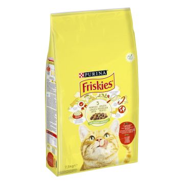 PURINA FRISKIES KISSAN TÄYSRAVINTO ADULT NAUTAA-KANAA-KASVIKSIA 7,5 KG